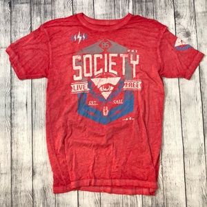 Society red tee - XL